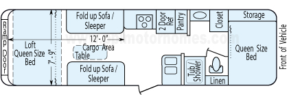 30' 2005 Weekend Warrior w/Generator - Toy Hauler Floorplan