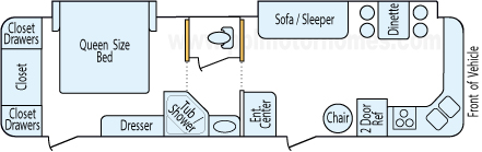 34' 2013 Keystone Sprinter w/2 Slides Floorplan