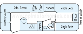 25' 2012 Airstream Flying Cloud Floorplan