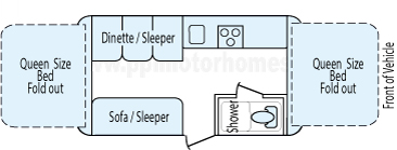 16' 2004 Rockwood Freedom Floorplan