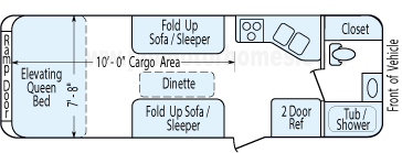 25' 2014 Palomino Puma Unleashed - Toy Hauler - Bunk House Floorplan