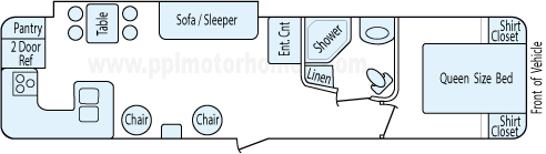 35' 2015 Forest River Hemisphere Lite w/Slide Floorplan