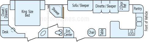 41' 2008 Forest River Sandpiper w/2 Slides Floorplan