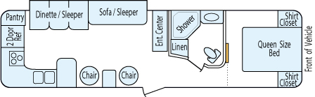 35' 2015 Forest River Wildwood w/Slide Floorplan