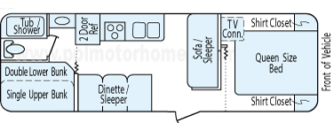 29' 2011 Salem Cruise Lite - Bunk House Floorplan