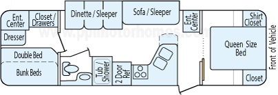 32' 2007 Palomino Puma w/Slide - Bunk House Floorplan