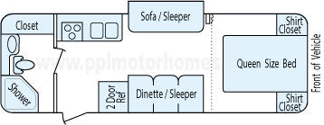 27' 2010 Thor Freedom Spirit w/Slide Floorplan
