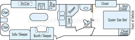 35' 2013 Keystone RV Outback w/3 Slides Floorplan