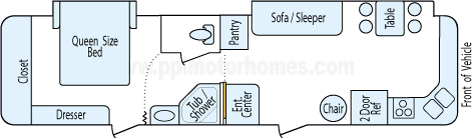 34' 2008 Jayco Eagle w/2 Slides Floorplan