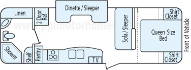 29' 2011 Heartland North Trail w/Slide Floorplan