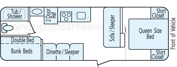 28' 2007 Springdale Summerland - Bunk House Floorplan