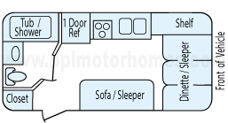 18' 2004 Gulf Stream Ameri Lite Floorplan
