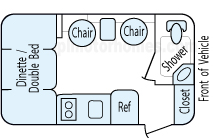 17' 2010 Casita Freedom Floorplan