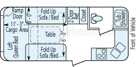 19' 2012 Eclipse Stellar Xtra Lite - Toy Hauler Floorplan