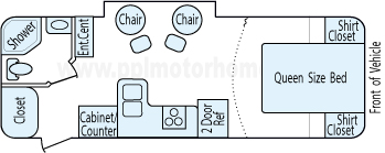 24' 2014 Salem By Forest River Cruise Lite w/Slide Floorplan
