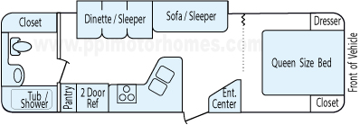 29' 2006 Fleetwood Prowler Lynx w/Slide Floorplan