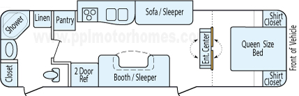 31' 2012 Crossroads Sunset Trail w/Slide Floorplan
