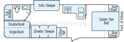 31' 2014 Jayco Jay Flight Swift w/Slide - Bunk House Floorplan