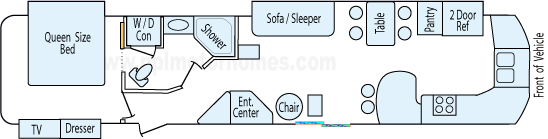 40' 2012 Jayco Jayflight w/3 Slides Floorplan