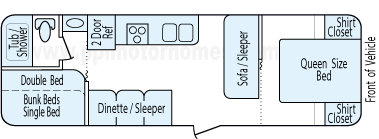 26' 2010 Jayco Jay Flight - Bunk House Floorplan
