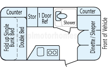 18' 2004 Idle-Time Outpost Lite Floorplan
