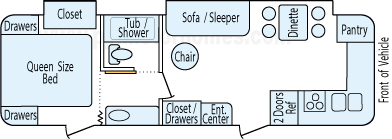29' 2007 Northwood Manufacturing Arctic Fox w/2 Slides Floorplan