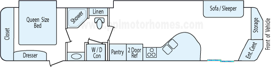 41' 2014 Keystone Residence w/2 Slides Floorplan