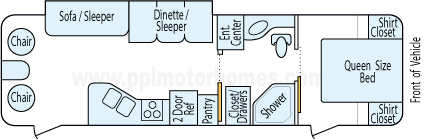 32' 2008 Keystone Cougar w/Slide Floorplan