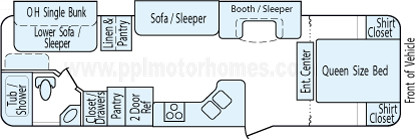 31' 2010 Forest River Wildcat w/2 Slides Floorplan