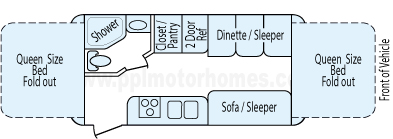 20' 2006 Flagstaff/Forest River Shamrock Floorplan
