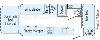 23' 2011 Jayco Jay Feather Select Exp w/Slide - Bunk House Floorplan
