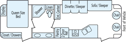 32' 2011 Forest River Rockwood w/2 Slides Floorplan