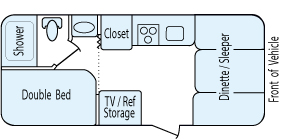 19' 2011 Airstream Floorplan