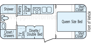 24' 2013 Rockwood Mini Lite Floorplan