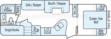 30' 2012 Dutchmen Denali w/Slide - Bunk House Floorplan