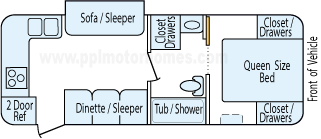 26' 2014 K-Z Sportsmen w/Slide Floorplan