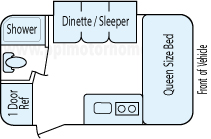 18' 2014 Livin' Lite Camp Lite w/Slide Floorplan