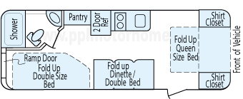 20' 2012 K-Z Mxt - Toy Hauler Floorplan