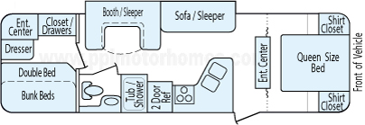 30' 2012 Palomino Puma w/Slide - Bunk House Floorplan