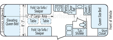 30' 2012 Jayco Octane w/Generator - Toy Hauler - Bunk House Floorplan