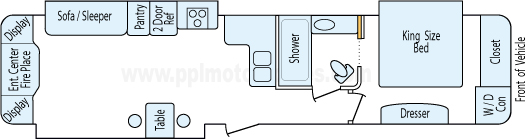 39' 2016 Jayco Eagle w/3 Slides Floorplan