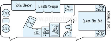 29' 2011 Heartland Trail Runner w/Slide Floorplan