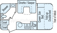 20' 2015 Lance w/Slide Floorplan