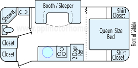 23' 2014 Lance w/Slide Floorplan