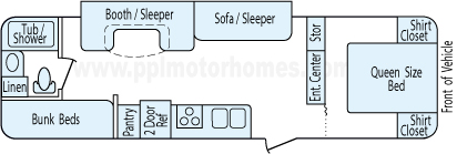 29' 2014 Starcraft Ar-One w/Slide - Bunk House Floorplan