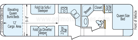 33' 2011 Jayco Octane ZX w/Generator - Toy Hauler - Bunk House Floorplan
