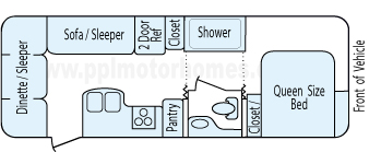 26' 2006 Airstream Safari Floorplan