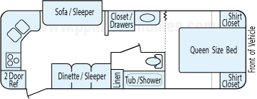 27' 2012 Skyline/Nomad Weekender/Joey w/Slide Floorplan