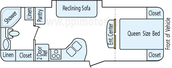 25' 2013 Dutchmen Kodiak w/Slide Floorplan