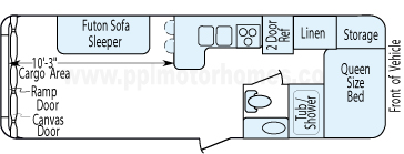 28' 2007 Cherokee Wolf Pack - Toy Hauler Floorplan